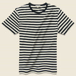 Striped Crew Tee - Anthricite/Bone - Alex Mill - STAG Provisions - Tops - S/S Tee