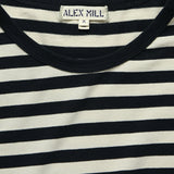 Striped Crew Tee - Anthricite/Bone - Alex Mill - STAG Provisions - Tops - S/S Tee