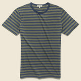 Striped Crew Tee - Asphalt/Army Olive - Alex Mill - STAG Provisions - Tops - S/S Tee