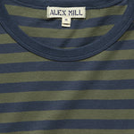 Striped Crew Tee - Asphalt/Army Olive - Alex Mill - STAG Provisions - Tops - S/S Tee