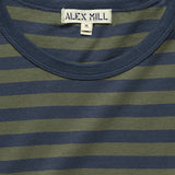 Striped Crew Tee - Asphalt/Army Olive - Alex Mill - STAG Provisions - Tops - S/S Tee