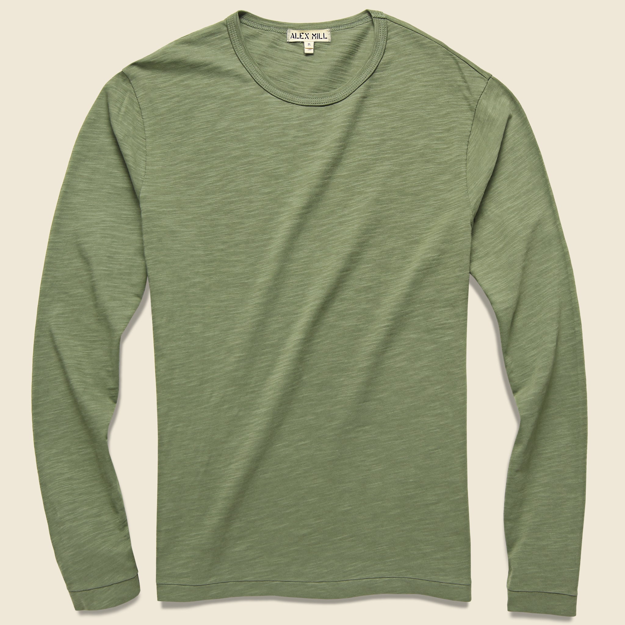 New Standard Slub Crew Tee - Military Green - Alex Mill - STAG Provisions - Tops - L/S Tee