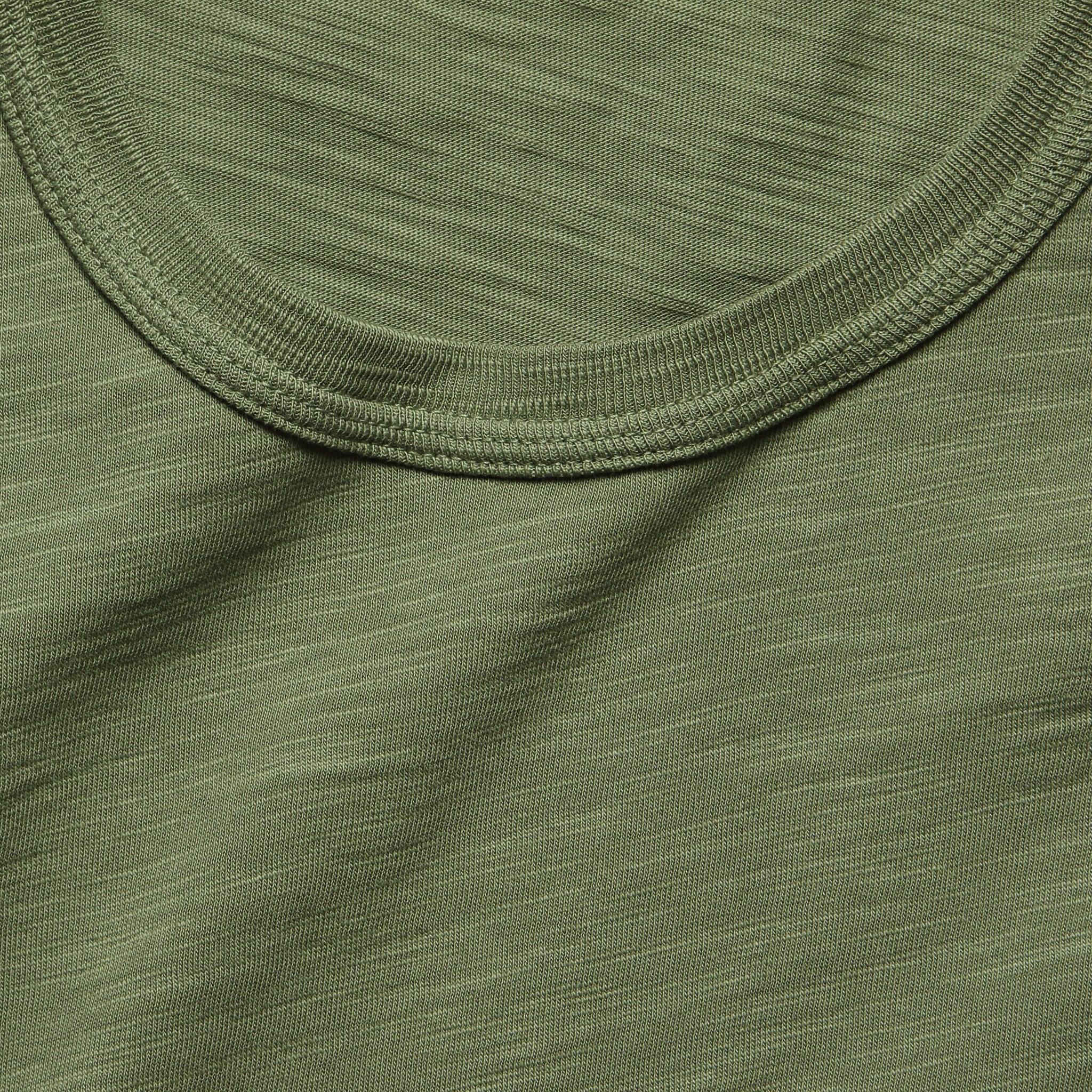 New Standard Slub Crew Tee - Military Green - Alex Mill - STAG Provisions - Tops - L/S Tee