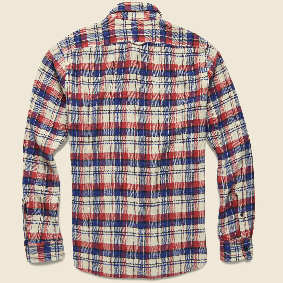 Spring Plaid Flannel Shirt - Red/Blue/Cream - Alex Mill - STAG Provisions - Tops - L/S Woven - Plaid