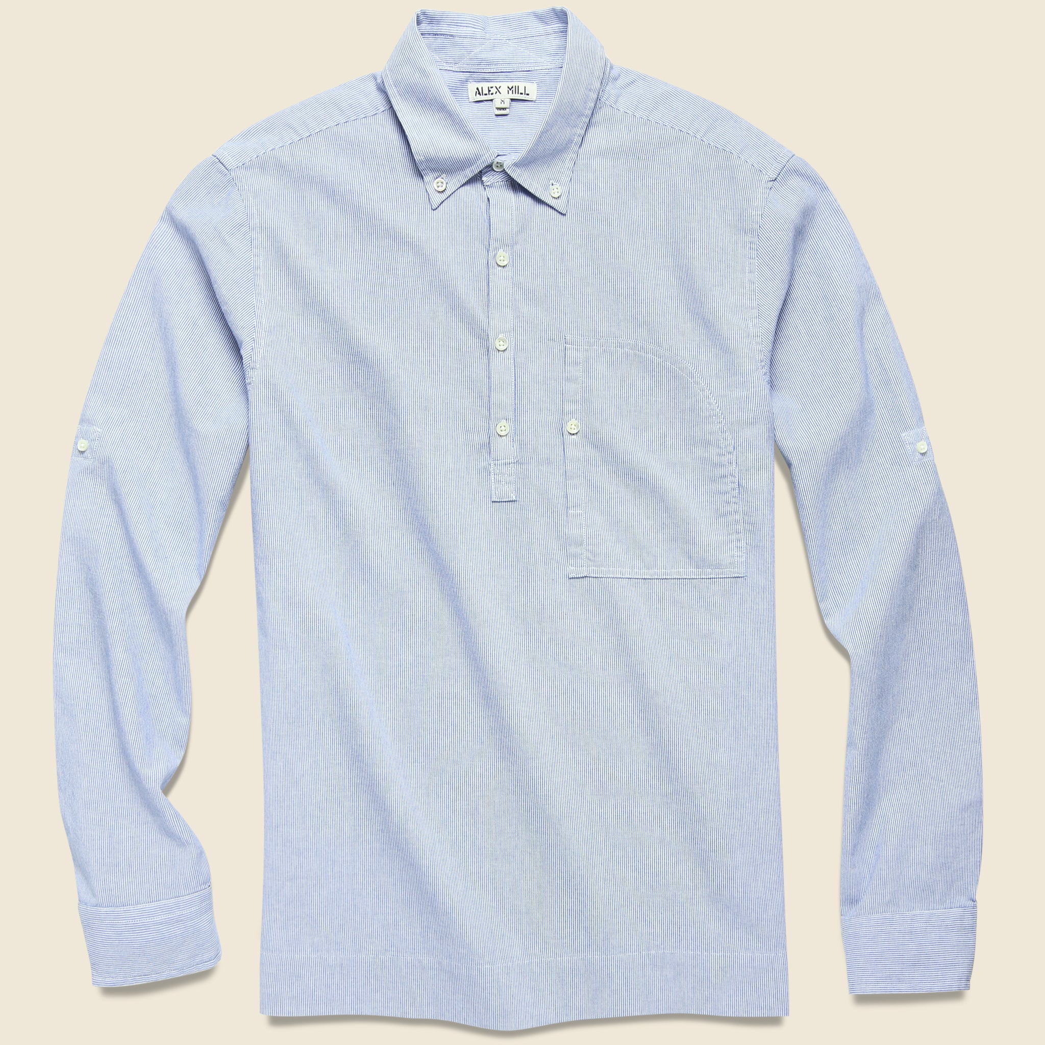 Mini Stripe Patty Shirt - Blue - Alex Mill - STAG Provisions - Tops - L/S Woven - Stripe