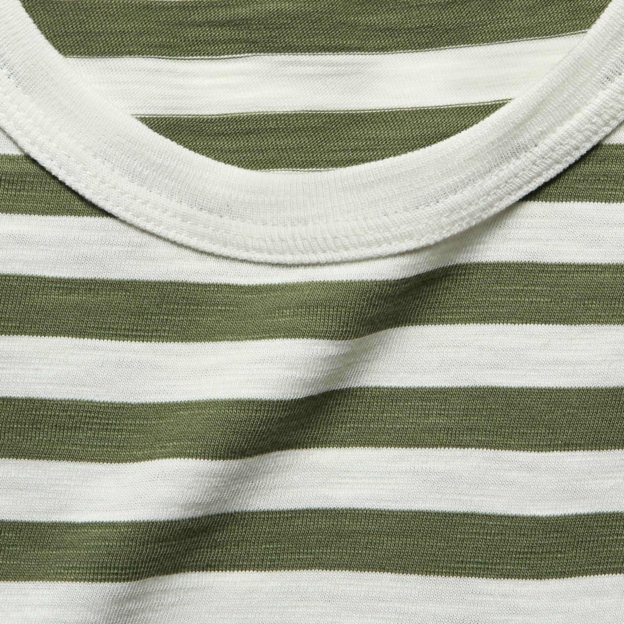 
                          Even Stripe Tee - White/Military Green - Alex Mill - STAG Provisions - Tops - S/S Tee
                        