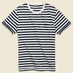 Even Stripe Tee - White/Navy - Alex Mill - STAG Provisions - Tops - S/S Tee