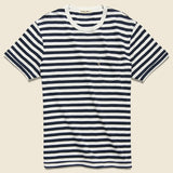 Even Stripe Tee - White/Navy - Alex Mill - STAG Provisions - Tops - S/S Tee