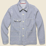 Railroad Stripe Work Jacket - Hickory Indigo - Alex Mill - STAG Provisions - Outerwear - Coat / Jacket