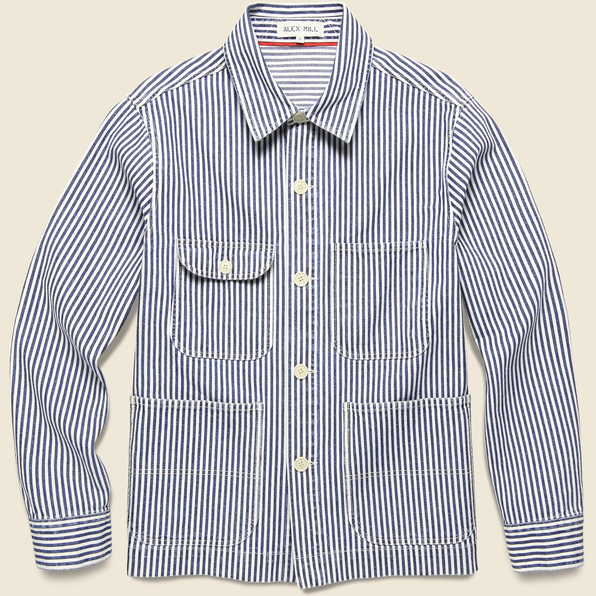 Railroad Stripe Work Jacket - Hickory Indigo - Alex Mill - STAG Provisions - Outerwear - Coat / Jacket