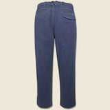 Pull On Button Fly Pants - Navy - Alex Mill - STAG Provisions - Pants - Twill