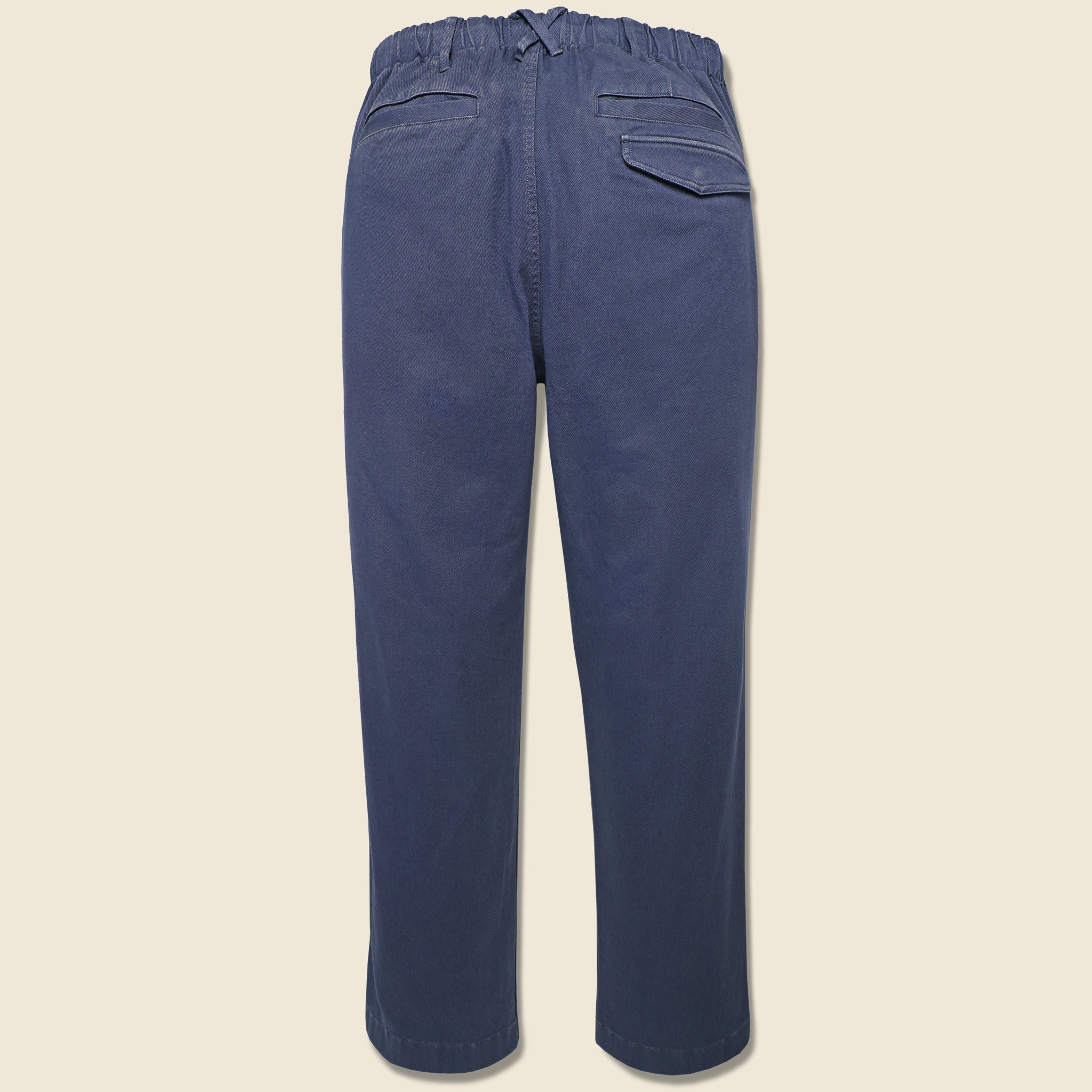 Pull On Button Fly Pants - Navy - Alex Mill - STAG Provisions - Pants - Twill