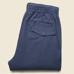 Pull On Button Fly Pants - Navy - Alex Mill - STAG Provisions - Pants - Twill