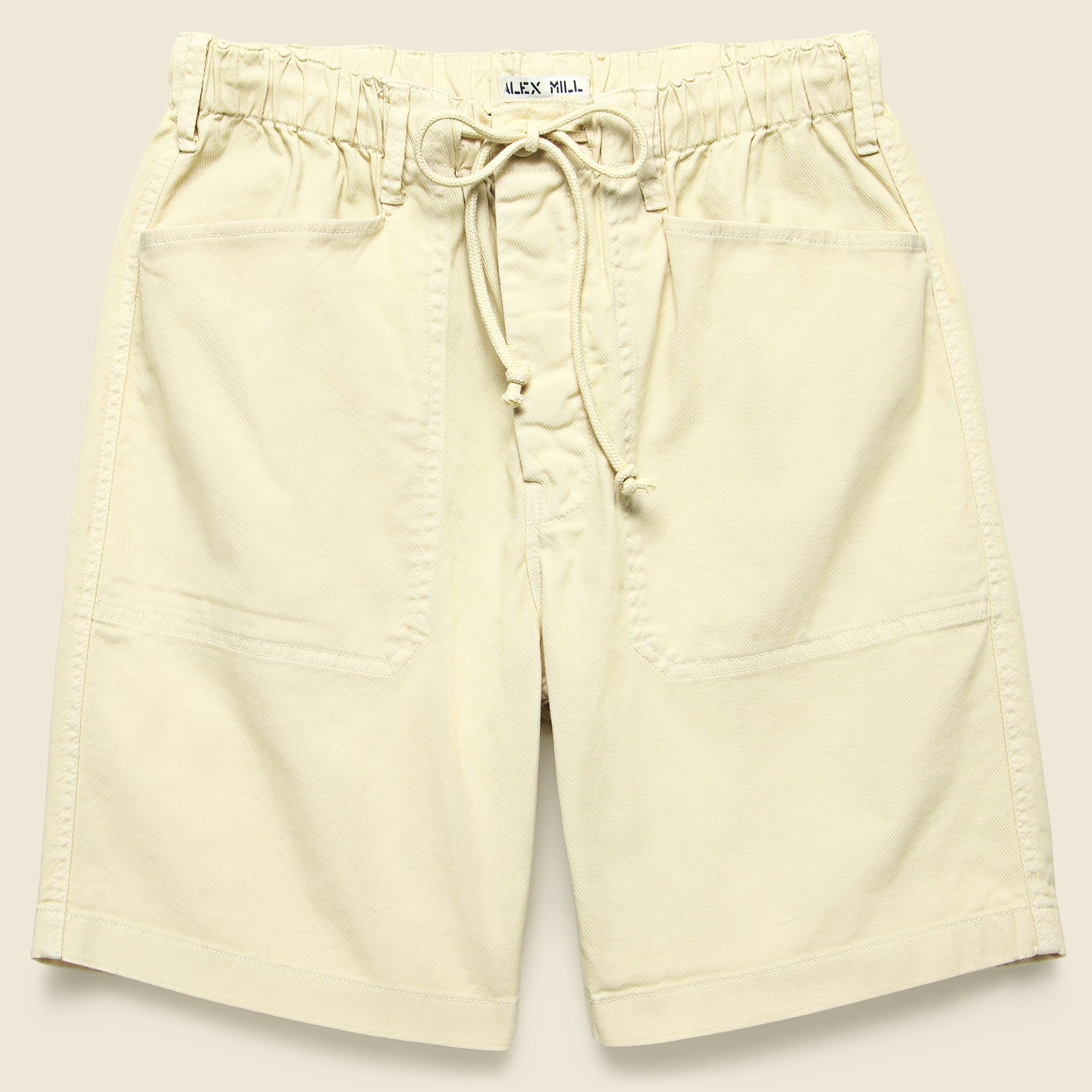 Pull-On Button Fly Shorts - Oat Milk - Alex Mill - STAG Provisions - Shorts - Solid
