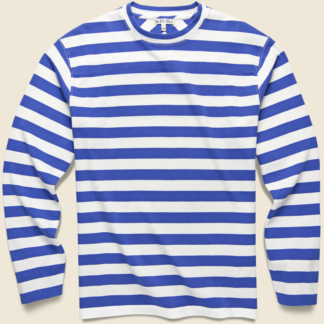 Alex Mill Striped Touch Down Tee - Natural/Blue