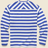 Striped Touch Down Tee - Natural/Blue - Alex Mill - STAG Provisions - Tops - L/S Tee