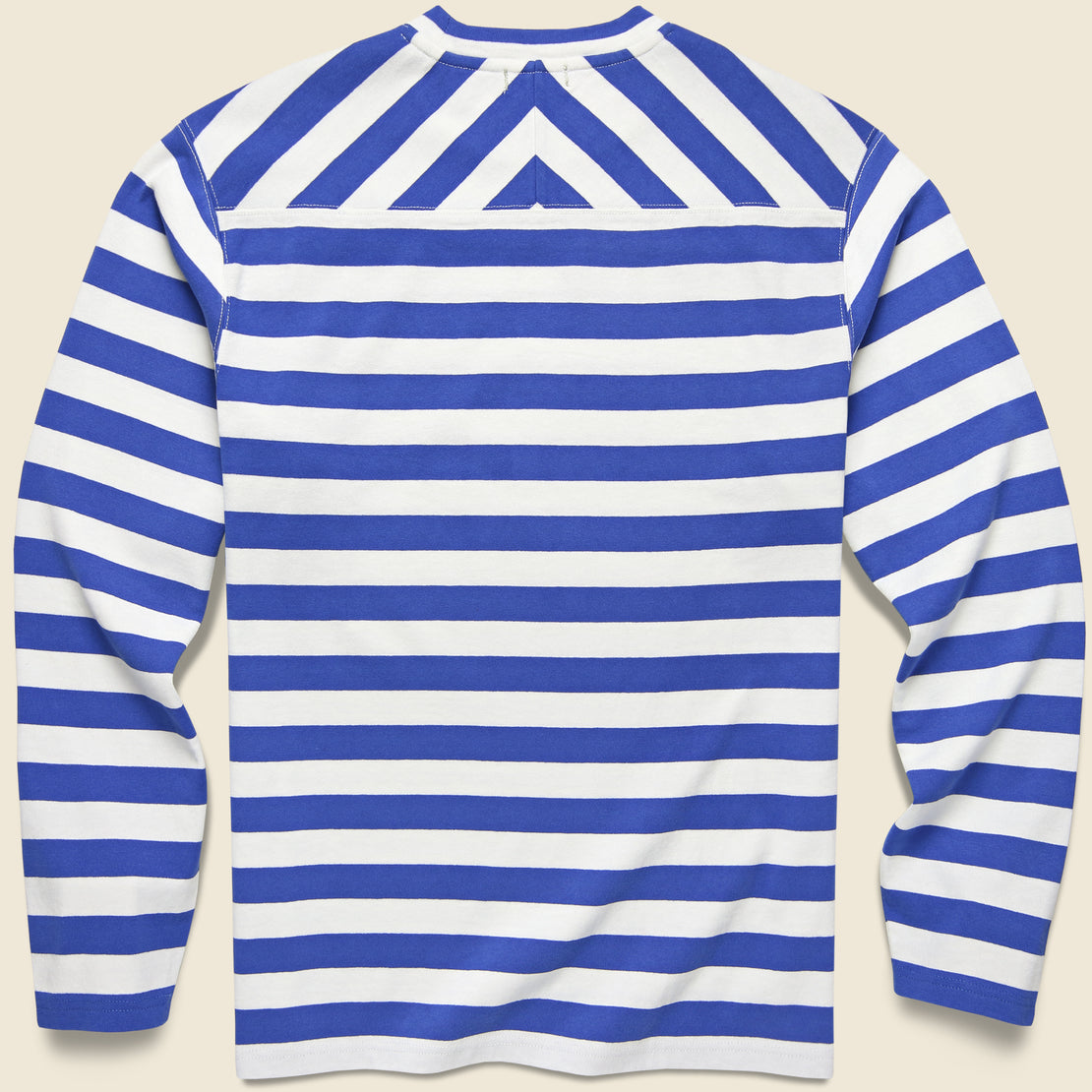 Striped Touch Down Tee - Natural/Blue
