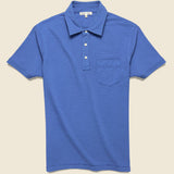 Slub Cotton Standard Polo - Aegean Blue - Alex Mill - STAG Provisions - Tops - S/S Knit