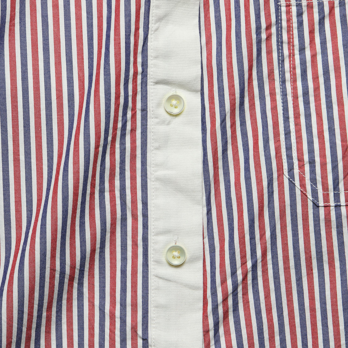 Multi Stripe Popover Tunic - Red/Blue/White - Alex Mill - STAG Provisions - W - Tops - L/S Woven