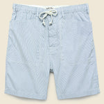 Pull-on Striped Short - Blue/White - Alex Mill - STAG Provisions - Shorts - Solid