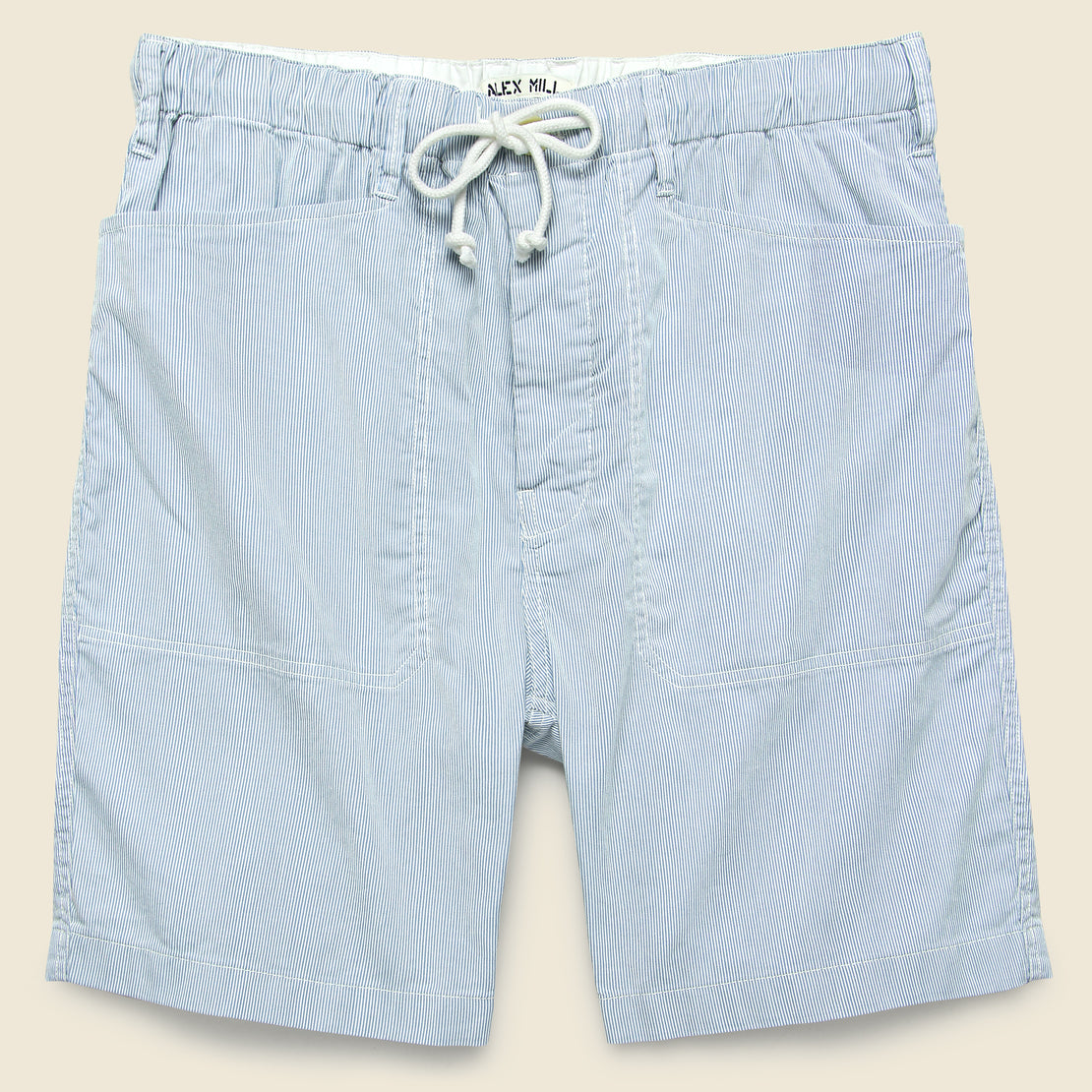 Alex Mill Pull-on Striped Short - Blue/White