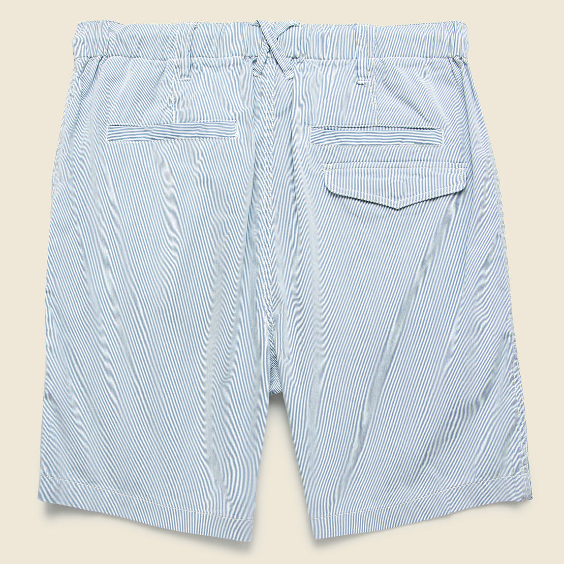 Pull-on Striped Short - Blue/White - Alex Mill - STAG Provisions - Shorts - Solid