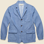 Mini Herringbone Sack Jacket - Light Blue - Alex Mill - STAG Provisions - Outerwear - Coat / Jacket