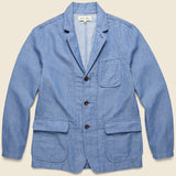 Mini Herringbone Sack Jacket - Light Blue - Alex Mill - STAG Provisions - Outerwear - Coat / Jacket