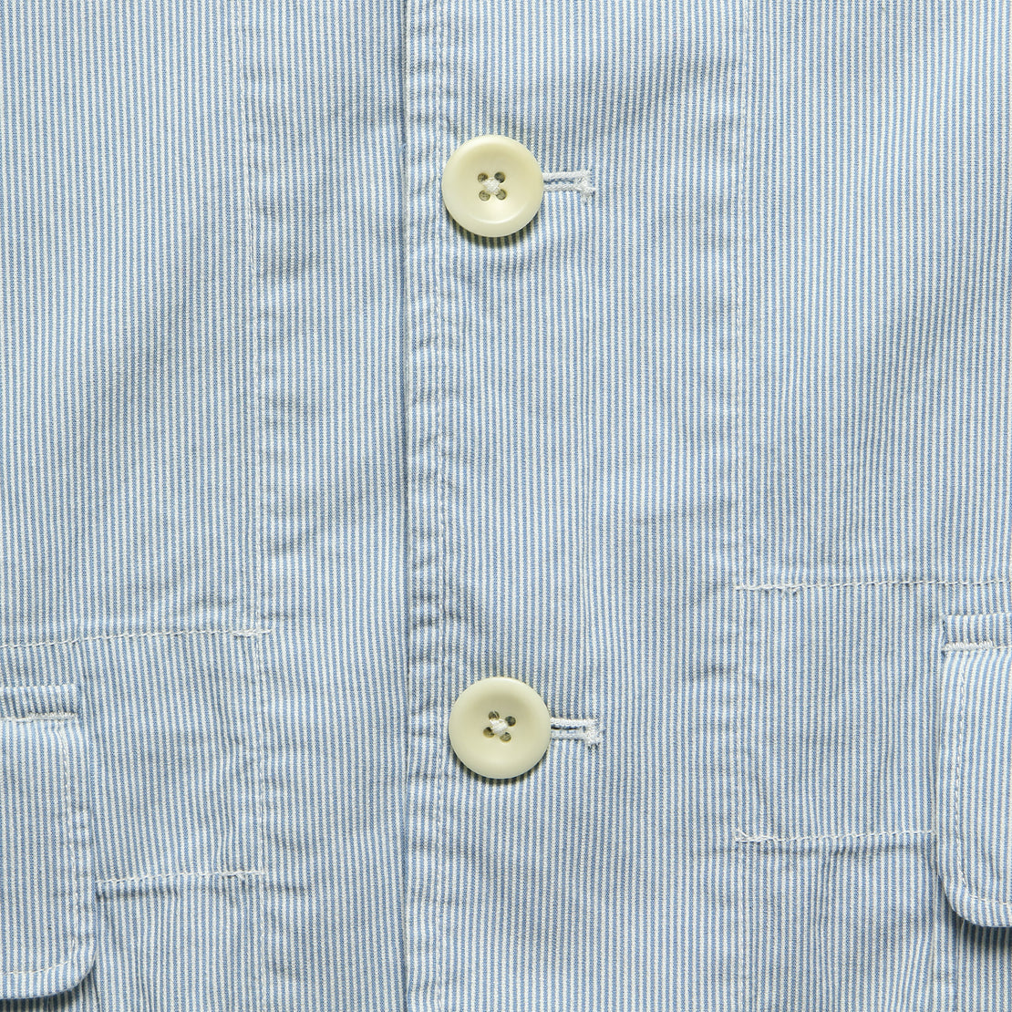 Striped Sack Jacket - Blue/White