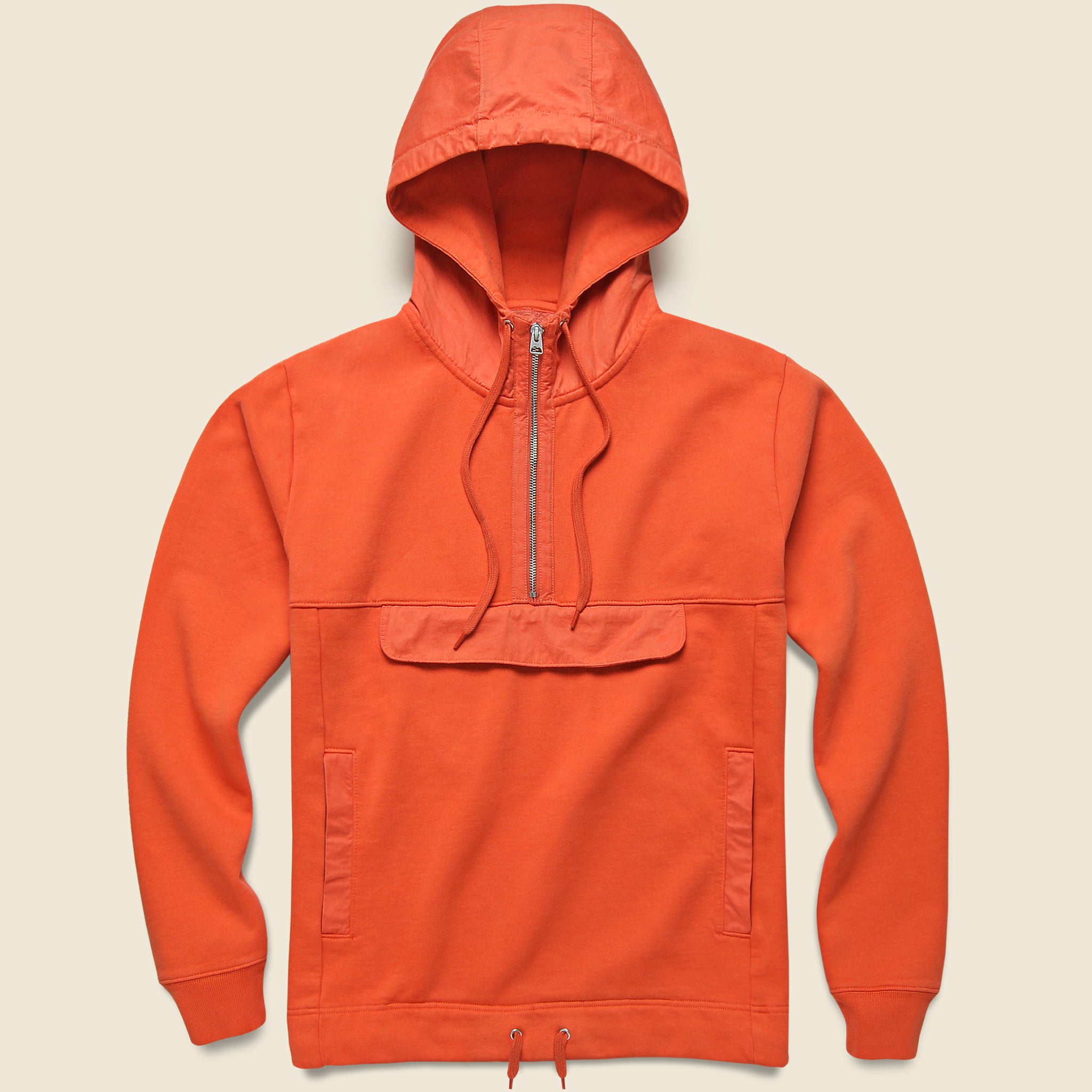 Fleece Popover Sweatshirt - Chili - Alex Mill - STAG Provisions - Tops - Fleece / Sweatshirt