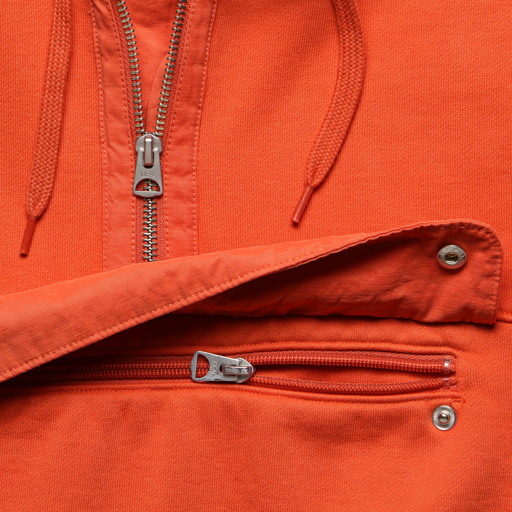 Fleece Popover Sweatshirt - Chili - Alex Mill - STAG Provisions - Tops - Fleece / Sweatshirt