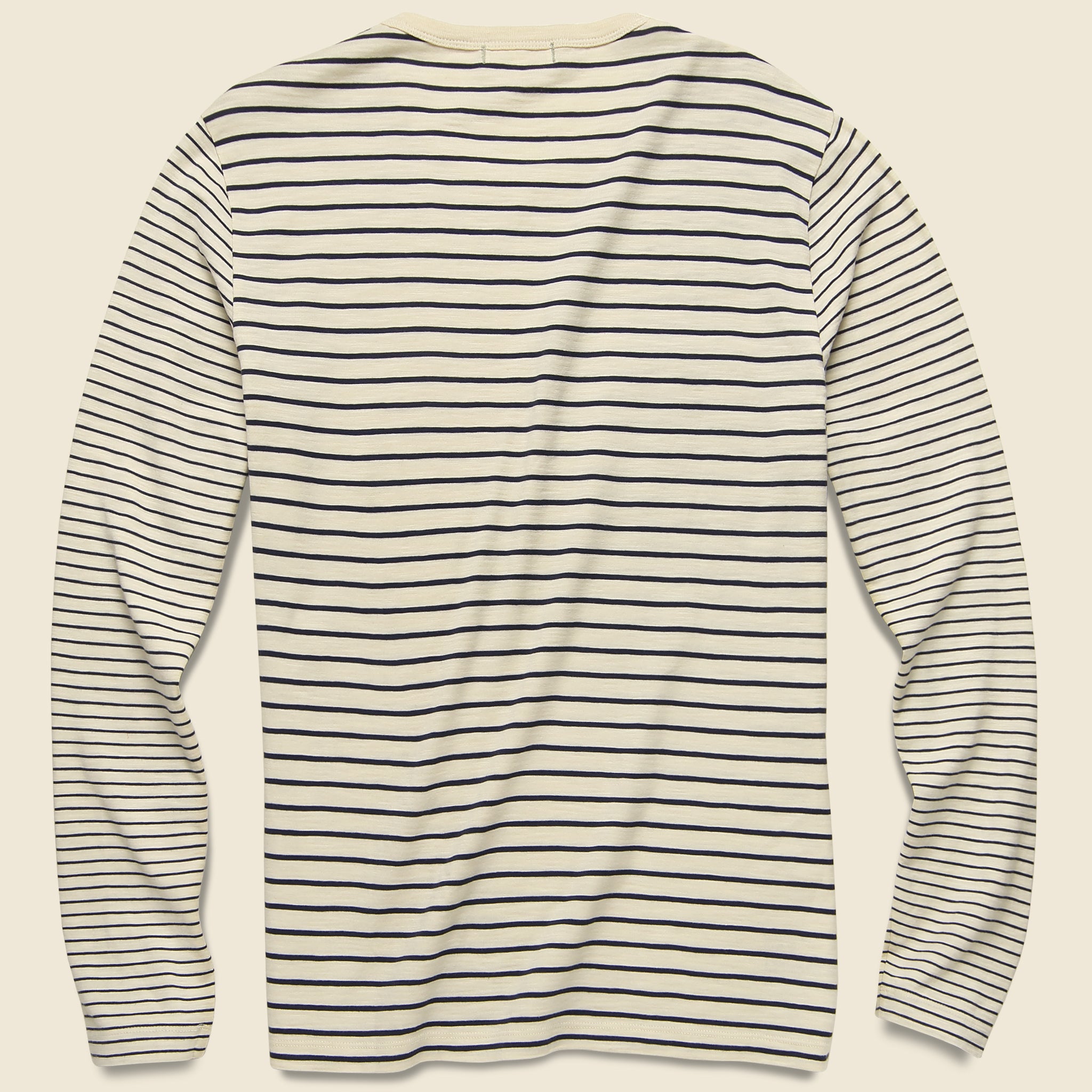 
                          Mixed Stripe Pocket Tee - Canvas/Navy - Alex Mill - STAG Provisions - Tops - L/S Tee
                        