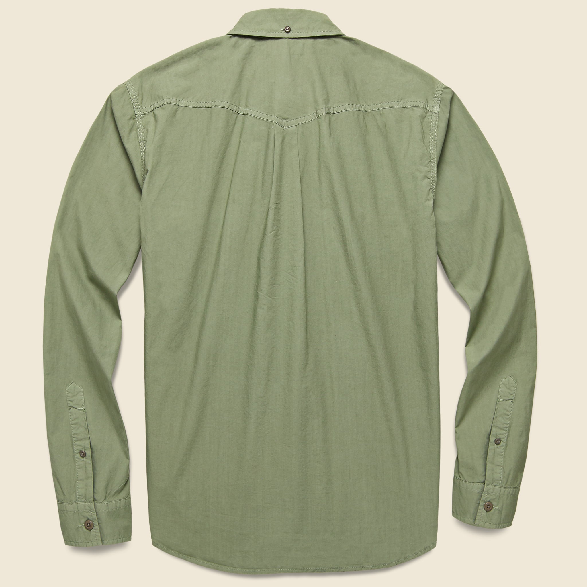 Garment Dyed Field Shirt - Military Green - Alex Mill - STAG Provisions - Tops - L/S Woven - Solid