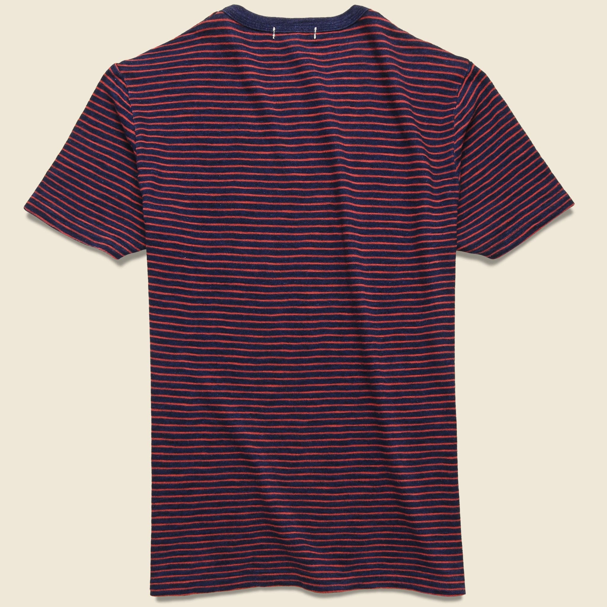 
                          Thin Stripe Pocket Tee - Indigo/Red - Alex Mill - STAG Provisions - Tops - S/S Tee
                        