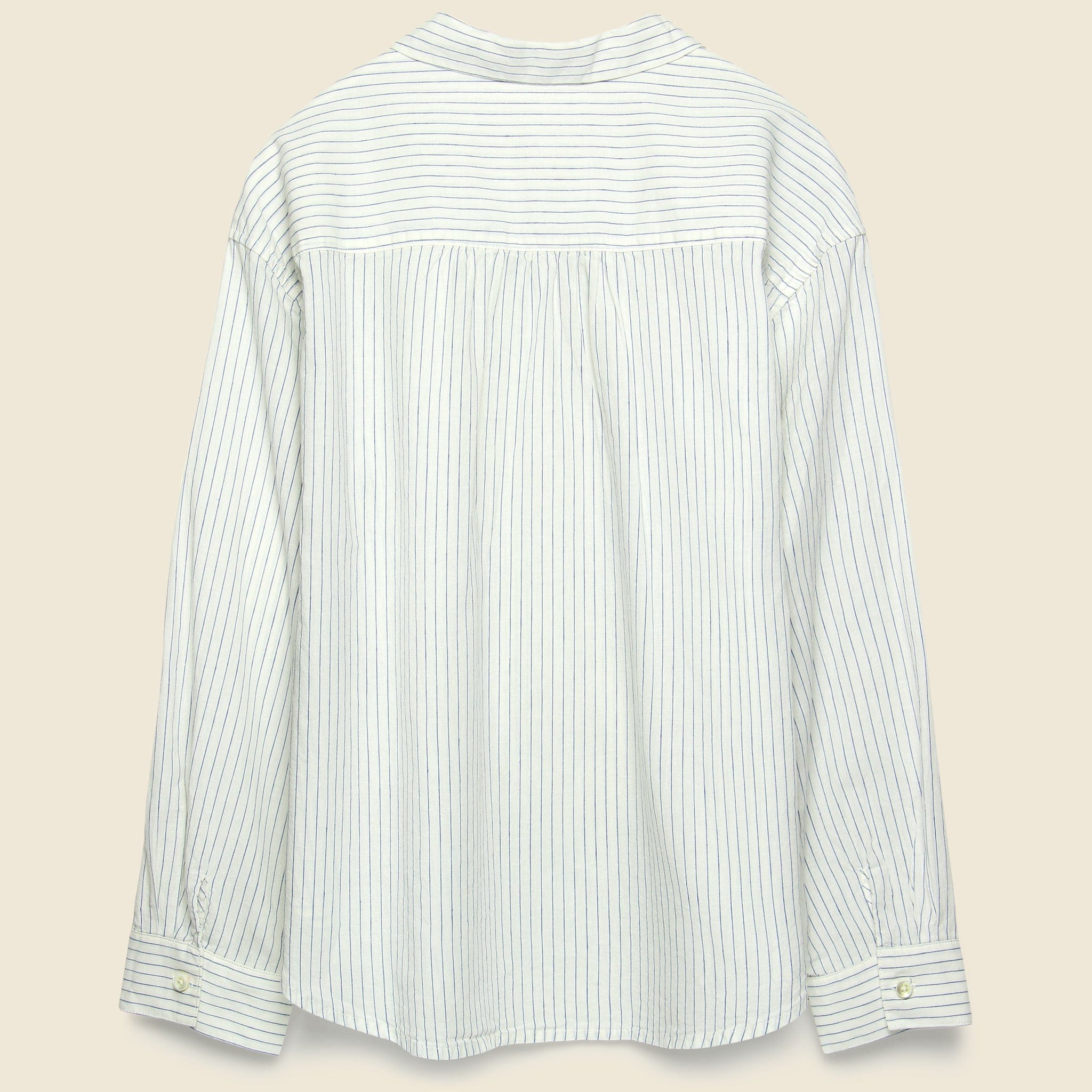 
                          Striped Cropped Popover - Off-White - Alex Mill - STAG Provisions - W - Tops - L/S Woven
                        