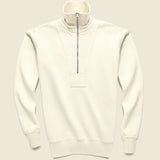Half Zip Fleece - Natural - Alex Mill - STAG Provisions - Tops - Fleece / Sweatshirt