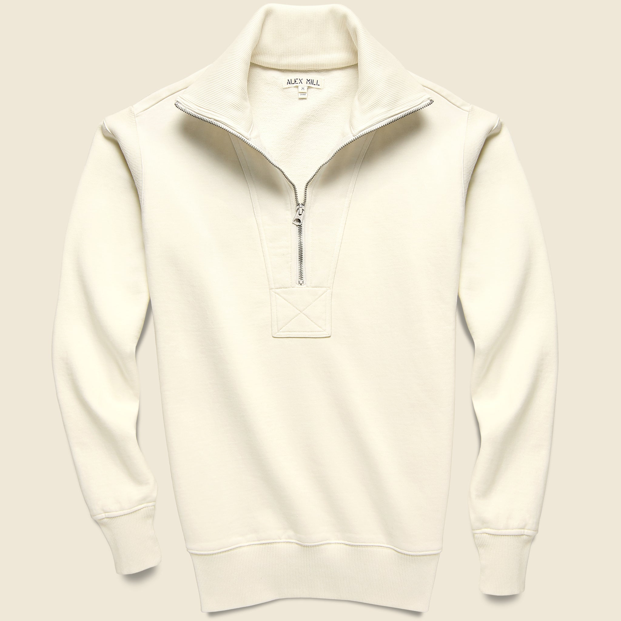 Half Zip Fleece - Natural - Alex Mill - STAG Provisions - Tops - Fleece / Sweatshirt