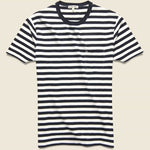 Slub Stripe Tee - Navy/White - Alex Mill - STAG Provisions - Tops - S/S Tee