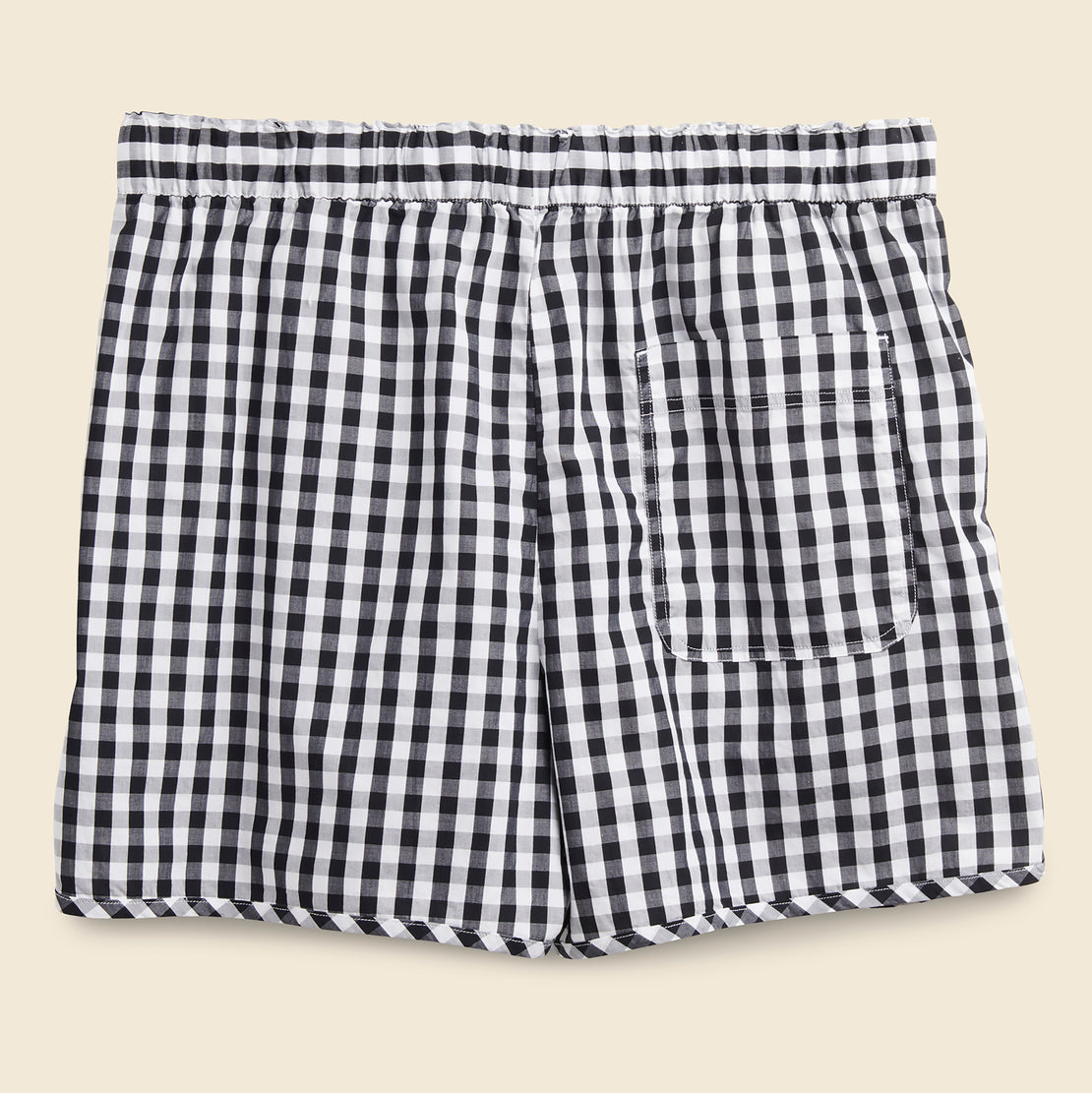 Sunny Gingham Pull-On Short - Black - Alex Mill - STAG Provisions - W - Shorts - Other