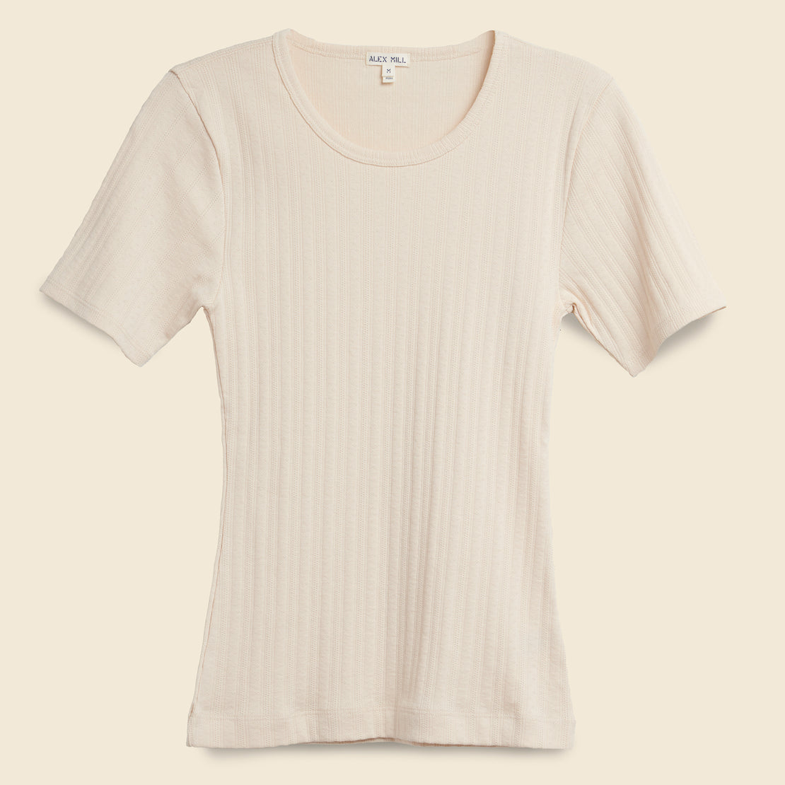 Alex Mill Remy Pointelle Tee - Natural