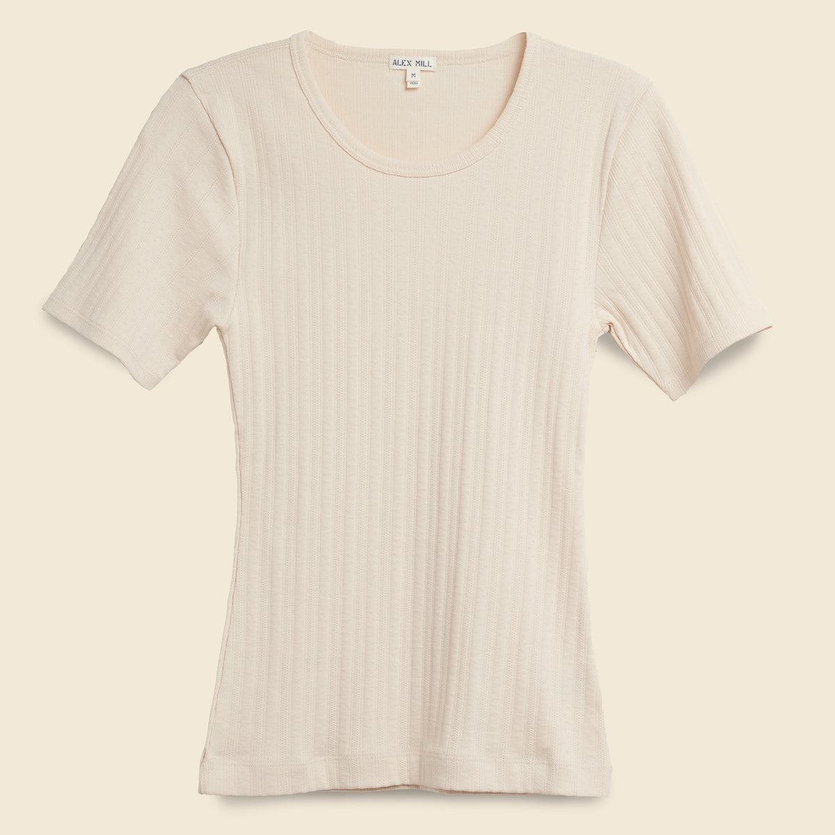 Remy Pointelle Tee - Natural