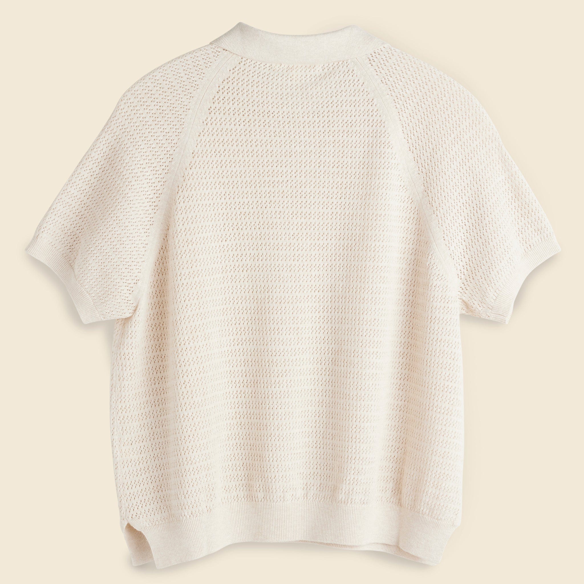 
                          Zoe Sweater Polo - Ivory - Alex Mill - STAG Provisions - W - Tops - S/S Knit
                        