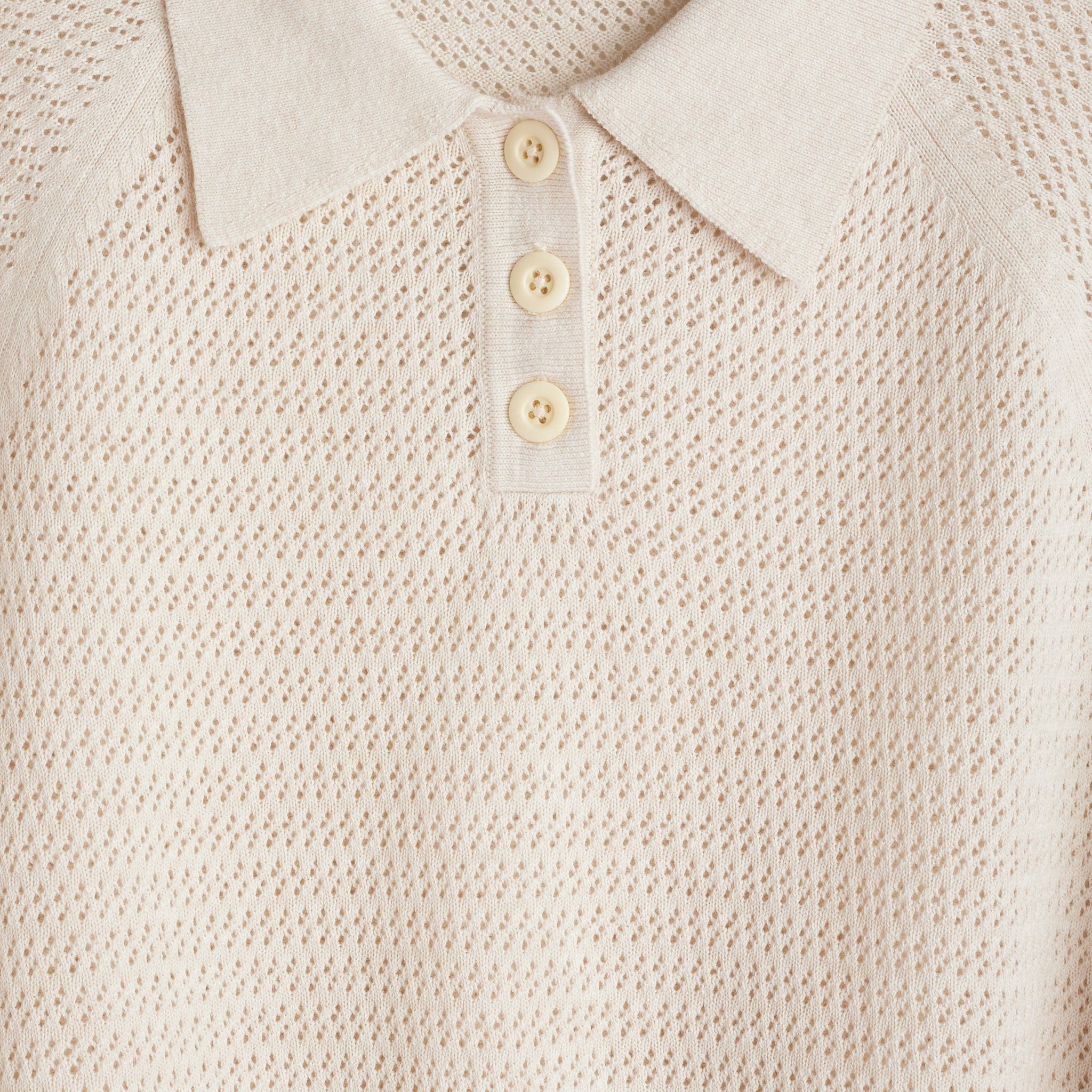 
                          Zoe Sweater Polo - Ivory - Alex Mill - STAG Provisions - W - Tops - S/S Knit
                        