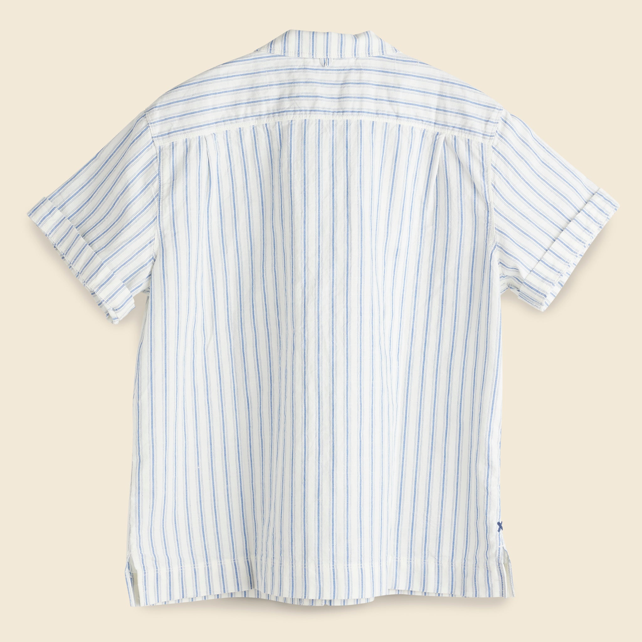 
                          Camp Shirt - Blue/Ivory Stripe - Alex Mill - STAG Provisions - W - Tops - S/S Woven
                        