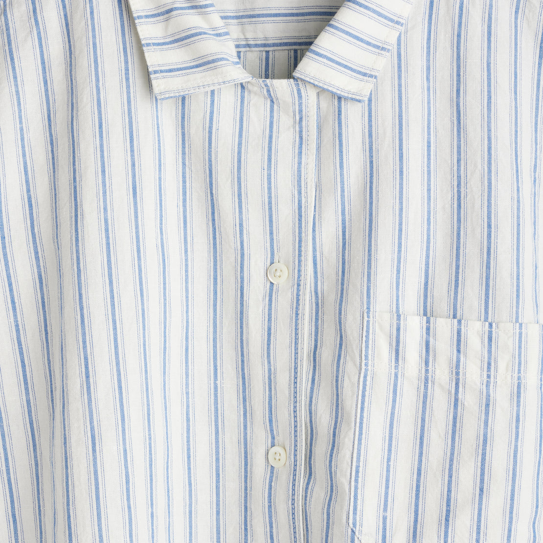 Camp Shirt - Blue/Ivory Stripe