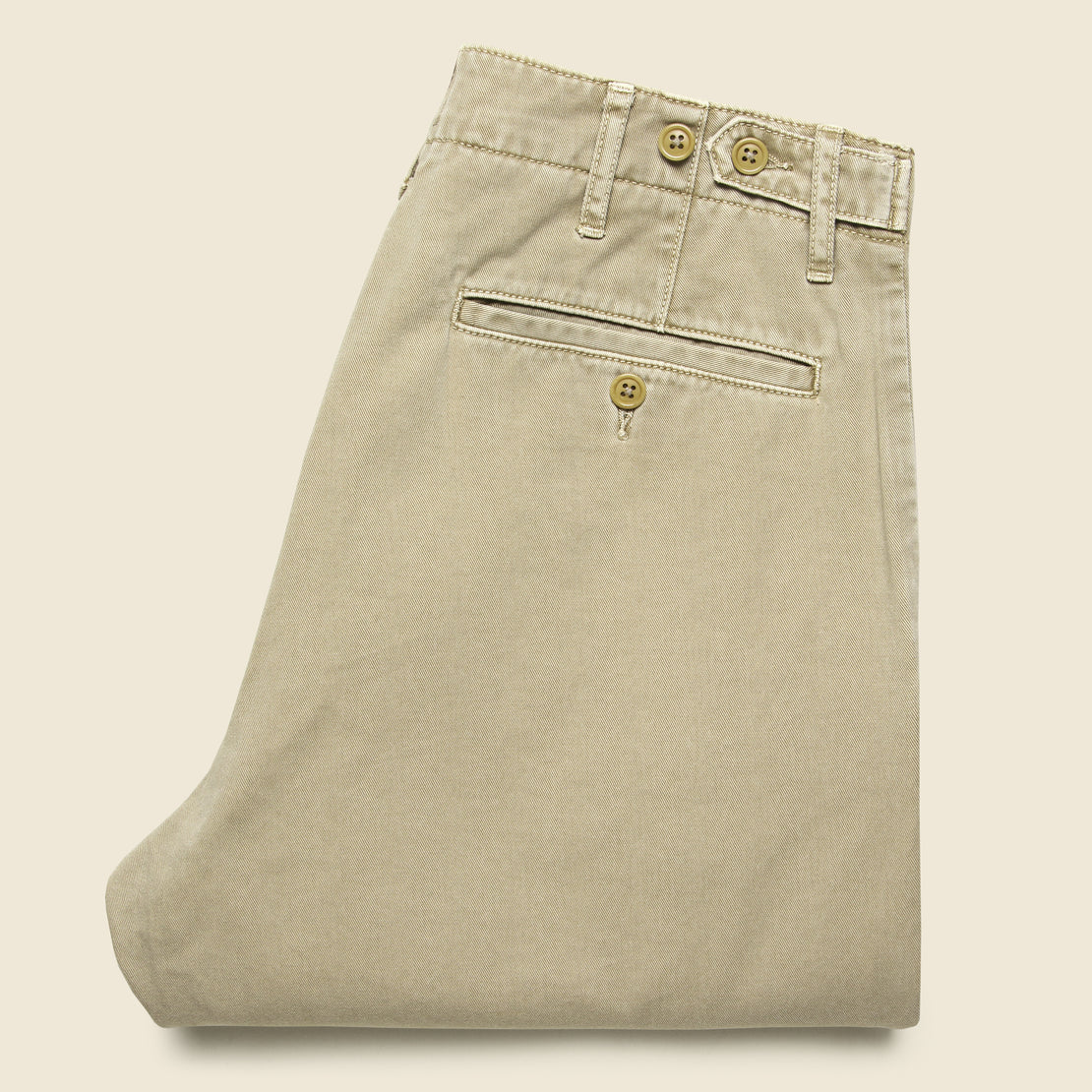 Straight Leg Vintage Wash Chino - Faded Khaki - Alex Mill - STAG Provisions - Pants - Twill