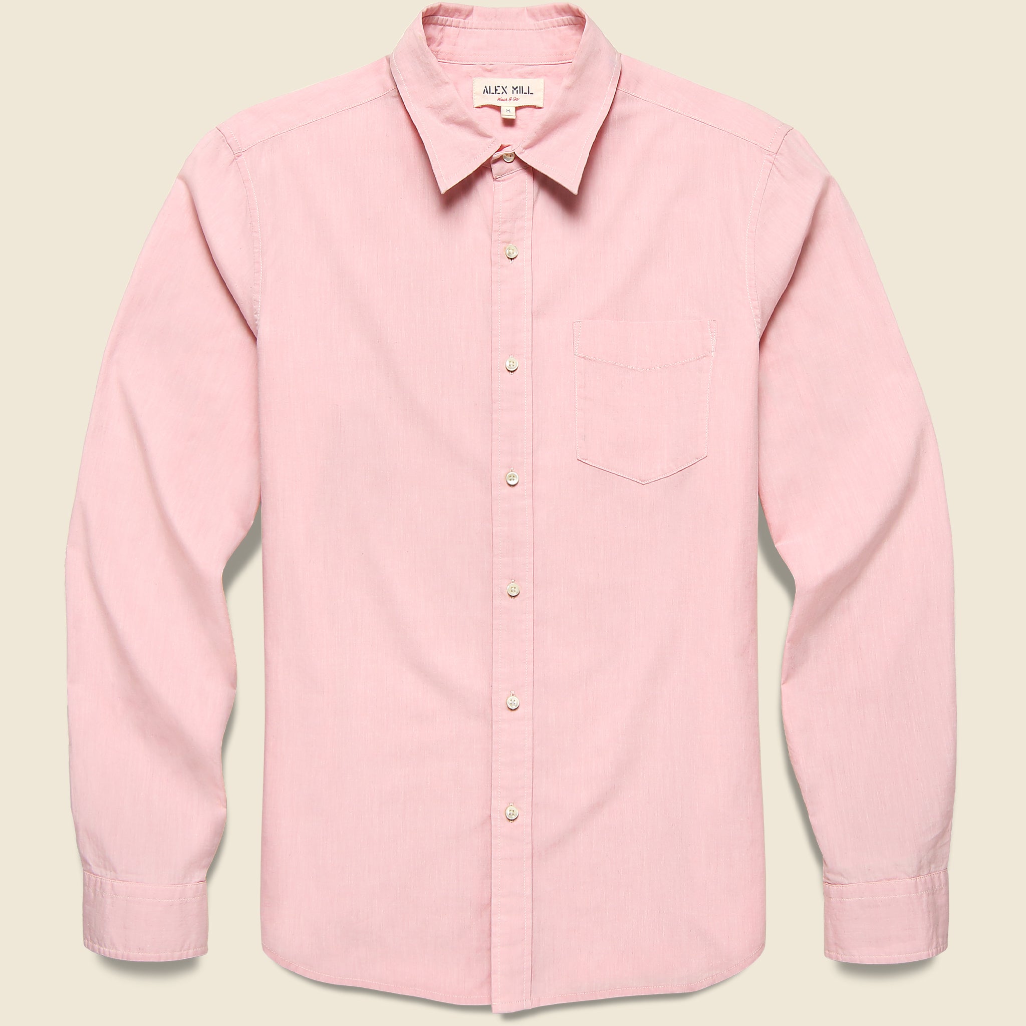 End on End School Shirt - Pink - Alex Mill - STAG Provisions - Tops - L/S Woven - Solid