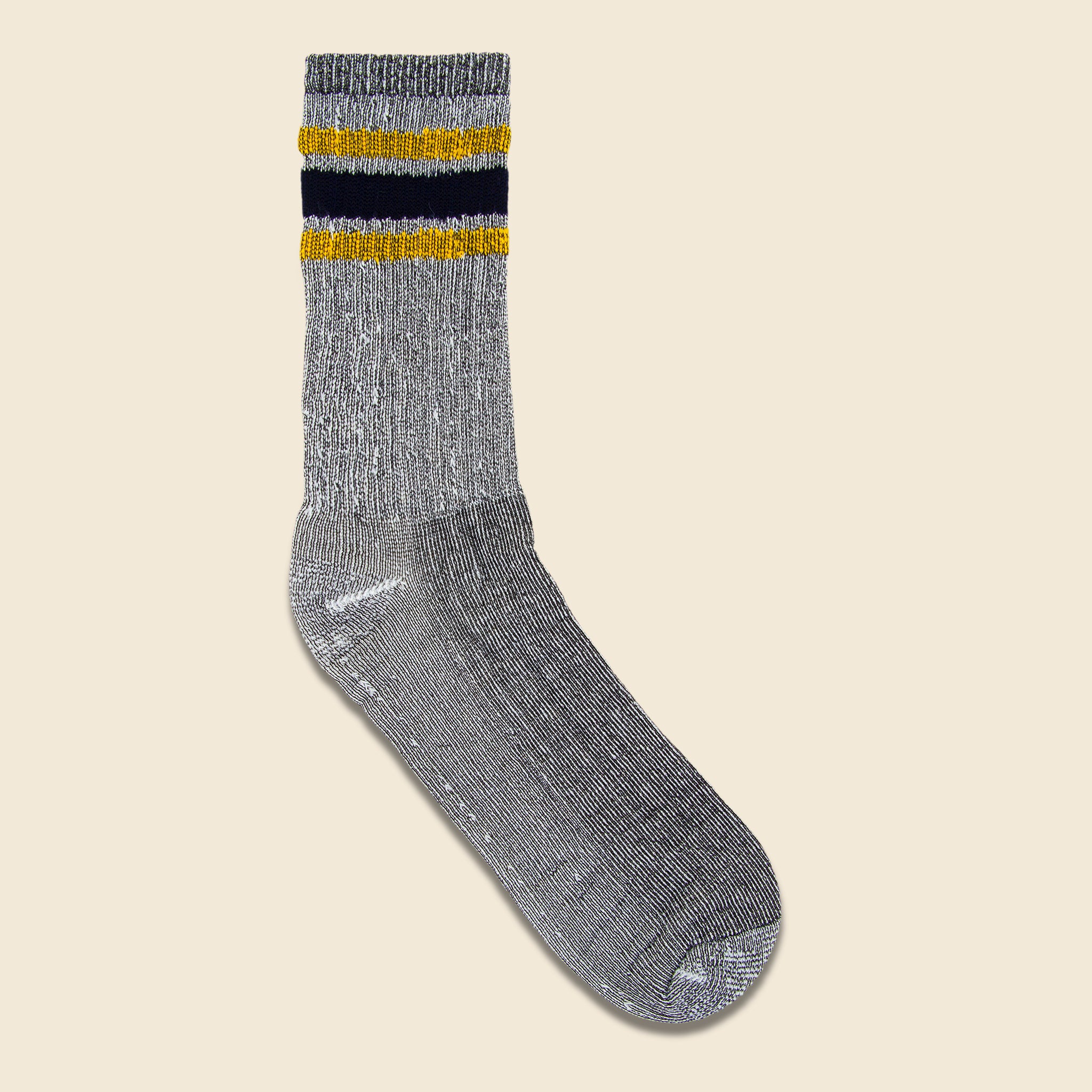 Merino Activity Crew Sock - Grey/Navy/Gold - American Trench - STAG Provisions - Accessories - Socks