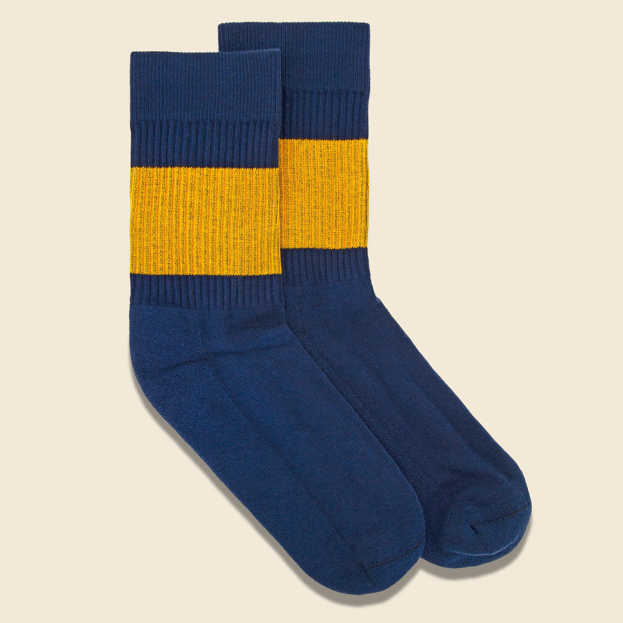 Color Pop Crew Sock - Navy/Gold - American Trench - STAG Provisions - Accessories - Socks