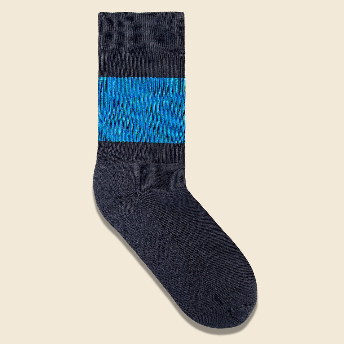 American Trench Color Pop Crew Sock - Grey/Blue